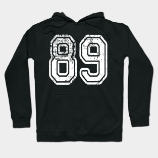 Number 89 Grungy in white Hoodie